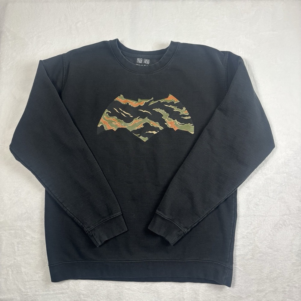 Justice‎ League Shoe Palace Camouflage Black Pullover Fleece Sweatshirt Men's XL